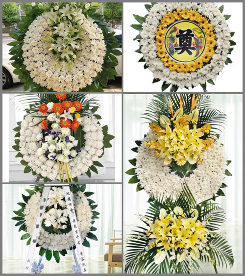 福建漳州诏安县梅岭镇宫口村花圈速递